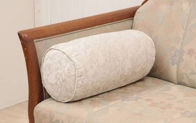 ボルスタークッション ジャカード織 約18×40cm [Heritage Rose]