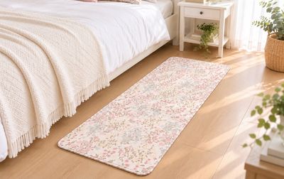 ロングマット 立体プリント マイクロファイバー キルト 約50×150cm [FIORETTA]