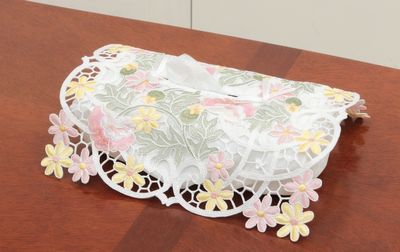 anemone mistral 総柄刺繍 ドイリー 約30cm｜インテリアレース