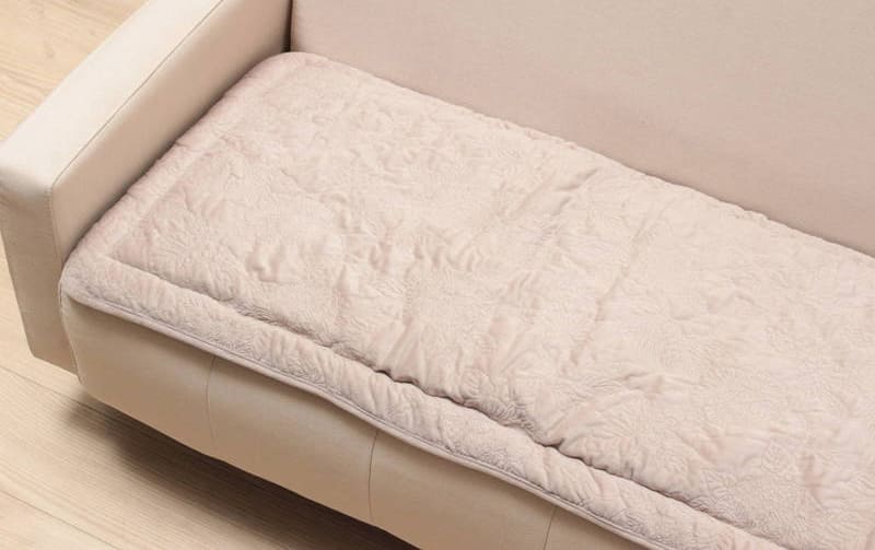 ロングシートクッション マイクロファイバーキルト 約50×120cm [Chaleur Quilt]