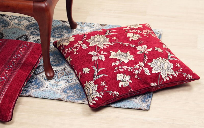 corundum シェニール織 座布団カバー 約55×59cm｜インテリアレース