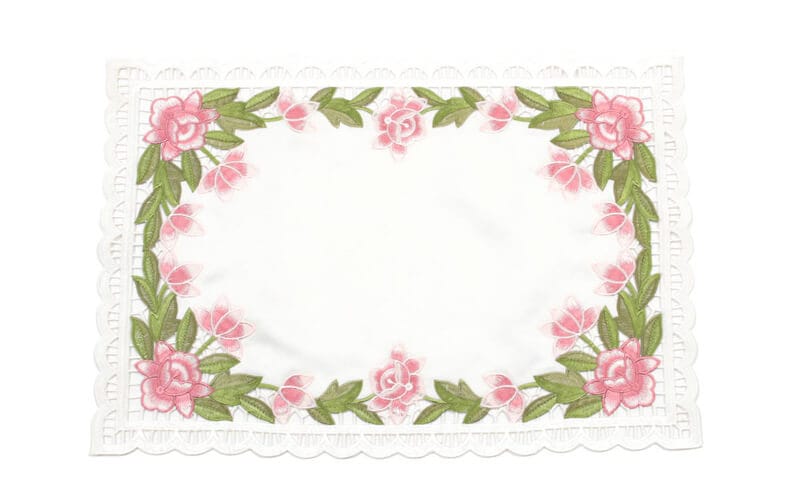 高密度カラー刺繍 ランチョンマット 約35×50cm [Almente]｜インテリア