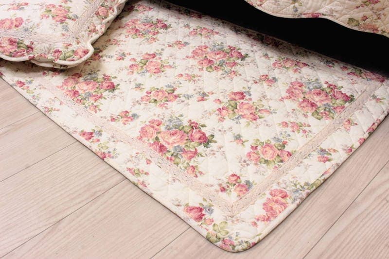 コットンキルト ロングマット 約60×180cm [Rose Mellow]