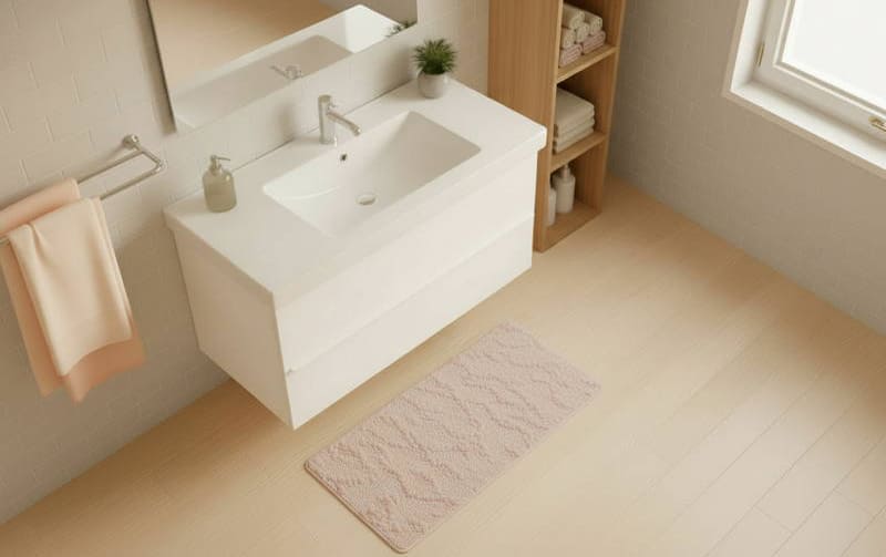 ロングマット マイクロファイバーキルト 約50×120cm [Chaleur Quilt]