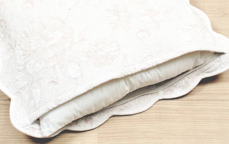 コットン多針キルト 座布団カバー 約55×59cm [chill flower]