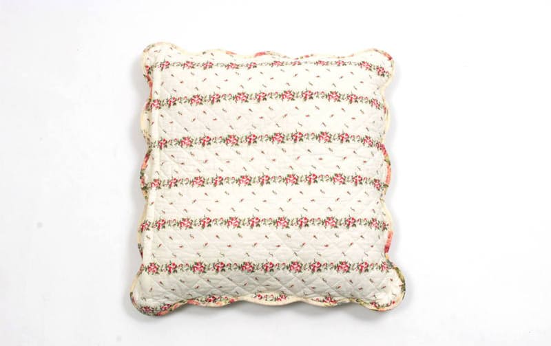 コットンキルト 座布団カバー 約55×59cm [Rose Mellow]