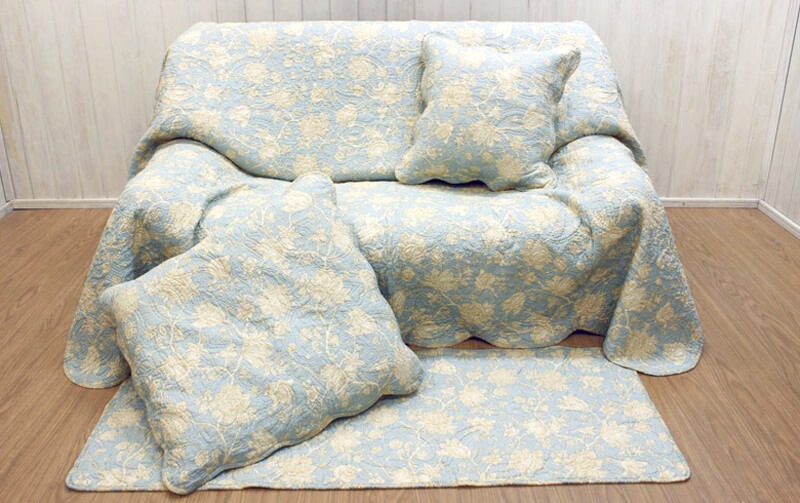 【SALE】コットンキルト 1206  座布団カバー 約55×59cm