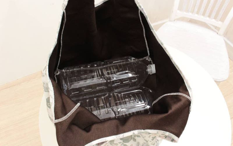 花柄プリント ショッピングバッグ 約27×35×22cm [Belle Heure]