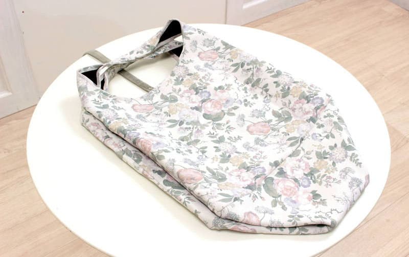 花柄プリント ショッピングバッグ 約27×35×22cm [Belle Heure]