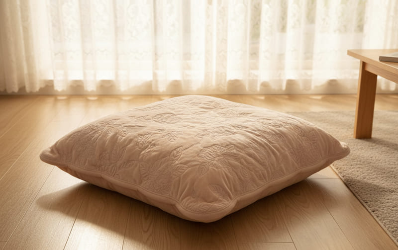 座布団カバー マイクロファイバーキルト 約55×59cm [Chaleur Quilt]