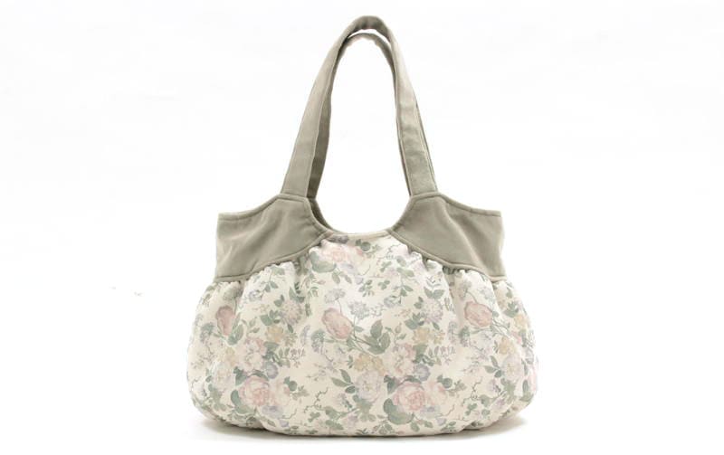 花柄プリント ボニートートバッグ 約32×44×15cm [Belle Heure]