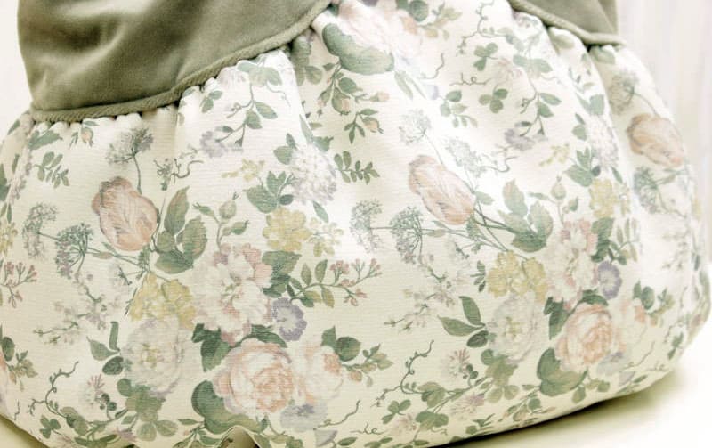 花柄プリント ボニートートバッグ 約32×44×15cm [Belle Heure]