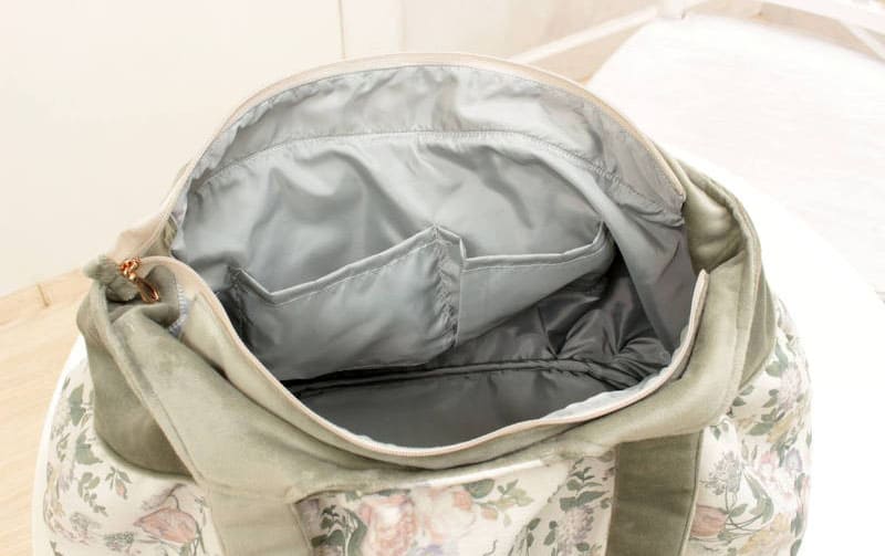 花柄プリント ボニートートバッグ 約32×44×15cm [Belle Heure]