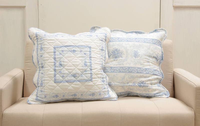 接触冷感キルト クッションカバー 約45×45cm [Toile Frais]