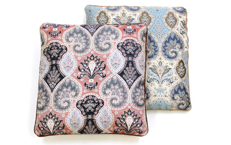 Alva シェニール織 座布団カバー 約55 59cm アミ ブルージュ レース 刺繍 インテリア雑貨のお店