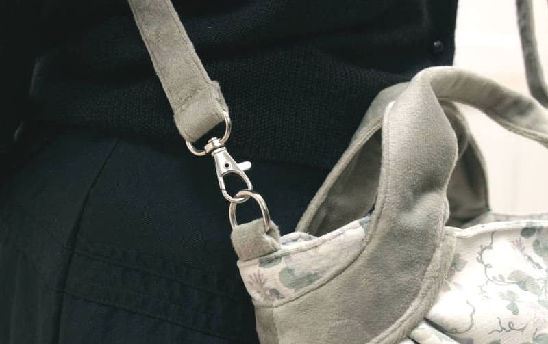 花柄プリント ミニボニートートバッグ 約16×28×9cm [Belle Heure]