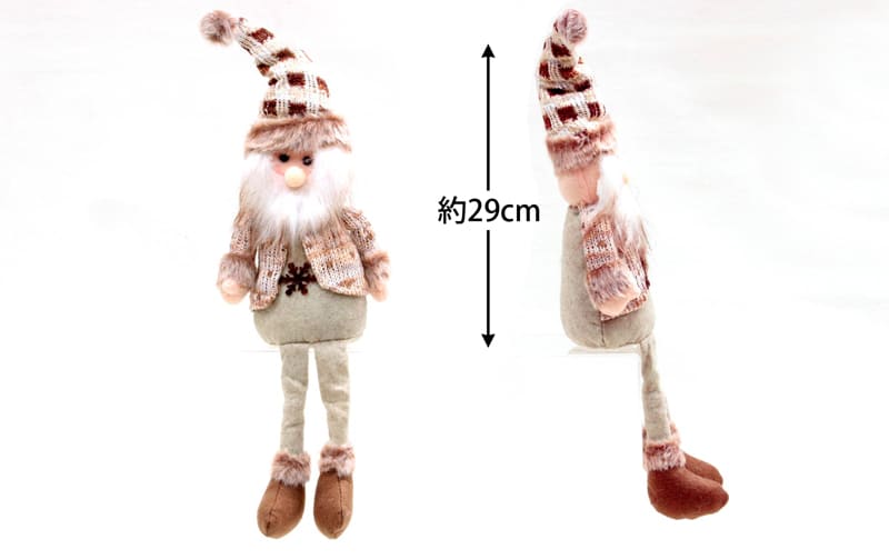 Xmas ドール おすわりサンタ・スノーマン・トナカイ  約29×15cm