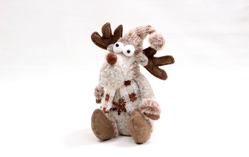 Xmas ドール おすわりサンタ・スノーマン・トナカイ  約29×15cm