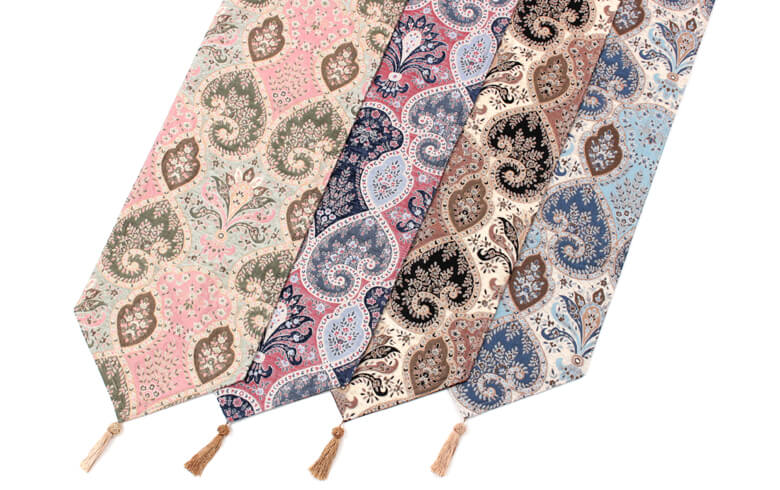 シェニール織 テーブルランナー 約30×230cm [Alva]