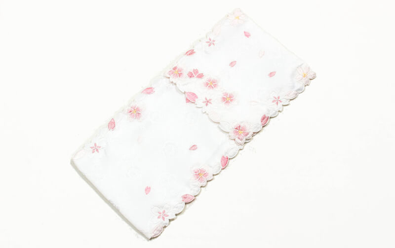 刺繍＆カットワーク ペーパーホルダー 約16×36cm [SAKURA]