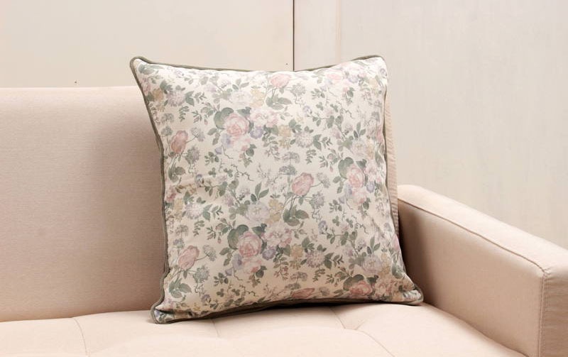 花柄プリント クッションカバー 約45×45cm [Belle Heure]