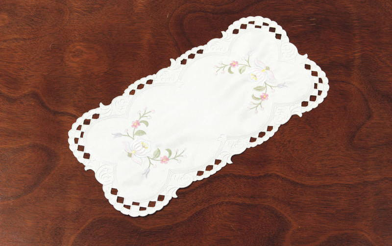 コード刺繍 テーブルセンター 約20×40cm [Epanouir]