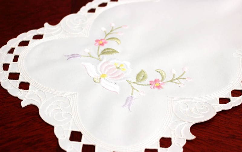 コード刺繍 テーブルセンター 約20×40cm [Epanouir]