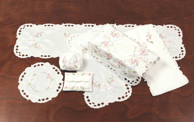 コード刺繍 テーブルセンター 約20×40cm [Epanouir]