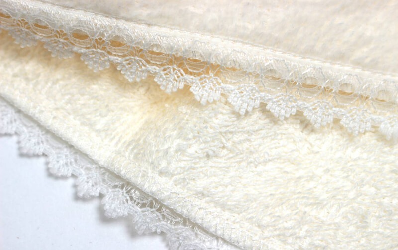 レースづかい ドレスタオル 長さ約40cm