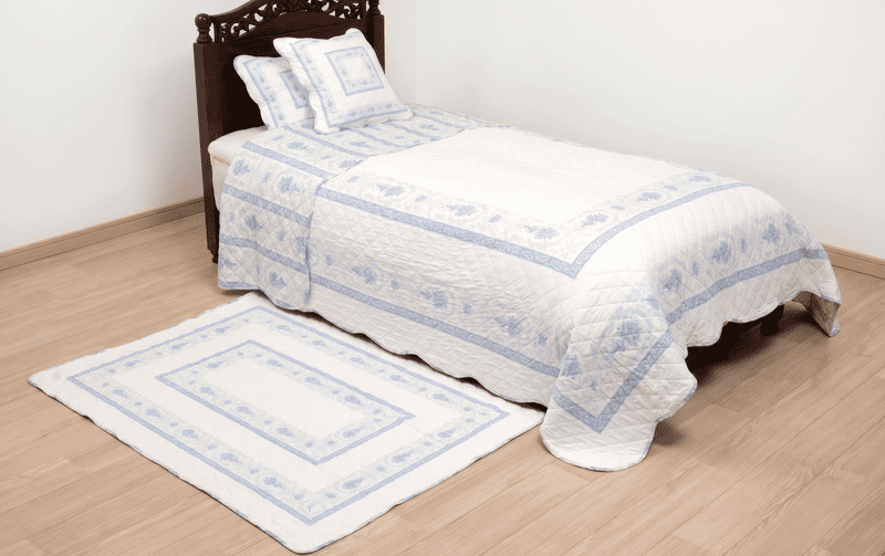 アンティークキルトマルチカバー♡ハンドメイド·͜· ♡ 接触冷感キルト マルチカバー 約200×255cm [Toile Frais]｜インテリア