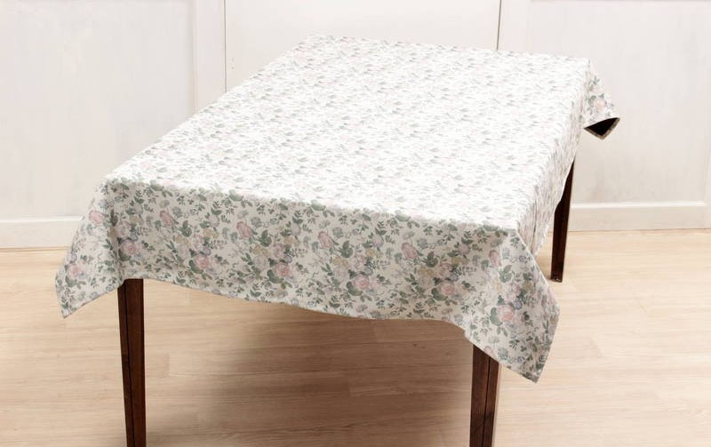 花柄プリント テーブルクロス 約130×200cm [Belle Heure]