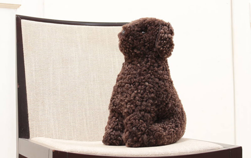 ムートン トイプードル 高さ約33cm｜インテリアレース・テーブルクロス