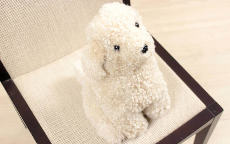 ムートン トイプードル 高さ約33cm｜アミブルージュ｜インテリア