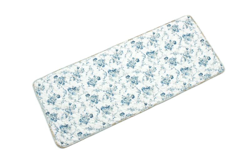 接触冷感素材キルト ロングマット 約50×120cm [Floral Fresh]