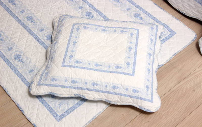 接触冷感キルト 座布団カバー 約55×59cm [Toile Frais]