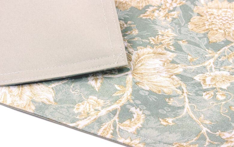 撥水加工ジャカード織 ティーマット 約20×30cm [Turquoise]