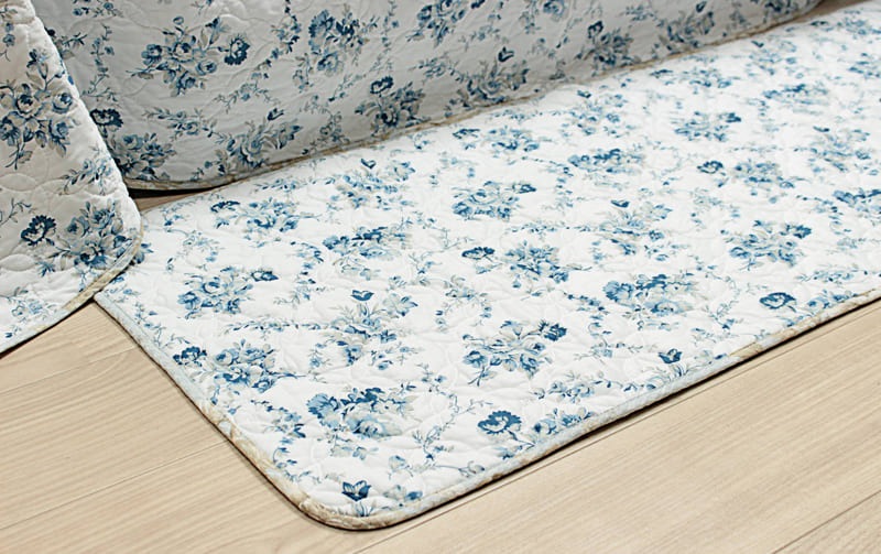 接触冷感素材キルト ロングマット 約50×180cm [Floral Fresh]