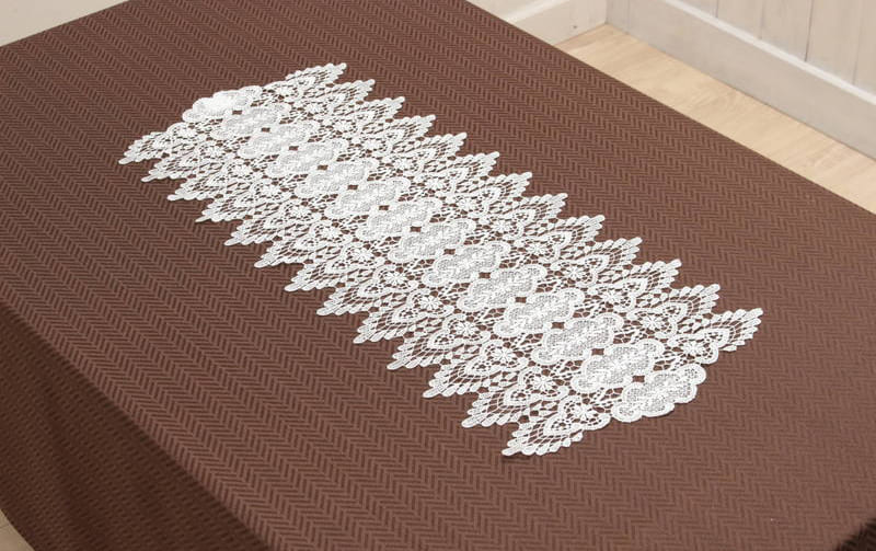 テーブルセンター 総ギュピールレース 約30×70cm [Lacielle