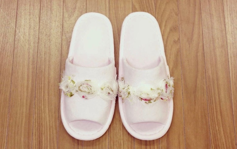 Rose marshmallow マイクロファイバー スリッパ｜インテリアレース