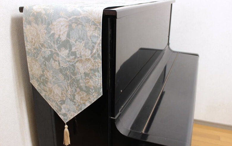 撥水加工ジャカード織 テーブルランナー 約30×230cm [Turquoise]