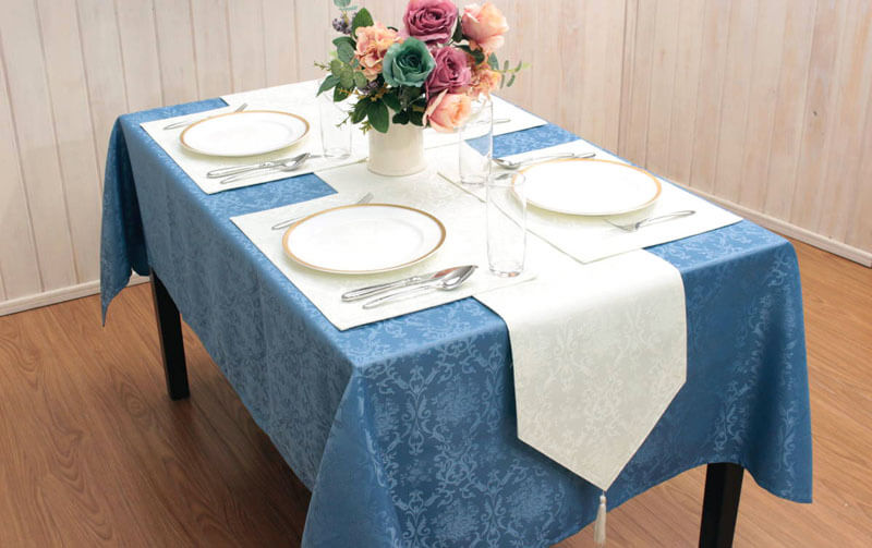 撥水ジャカード織 テーブルランナー 約30×180cm [damask elegance]