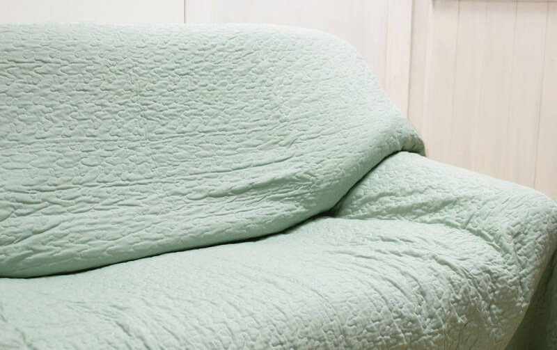 接触冷感キルト マルチカバー 約200×200cm [Green Breeze]