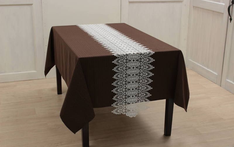 テーブルセンター 総ギュピールレース 約30×210cm [Lacielle]