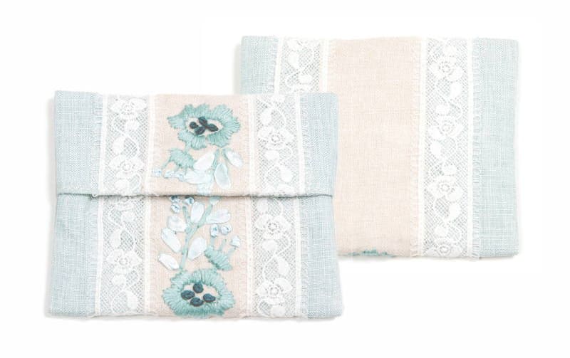 ミニティッシュケース フローラル刺繍 約12×10cm [Atelier Bloom]