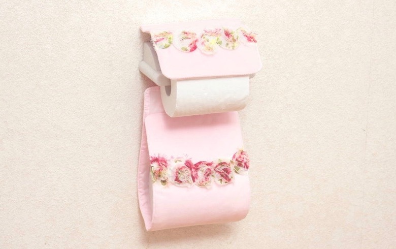 マイクロファイバー ペーパーホルダー 16×36.5cm [Rose marshmallow]