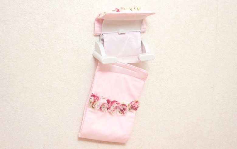 マイクロファイバー ペーパーホルダー 16×36.5cm [Rose marshmallow]