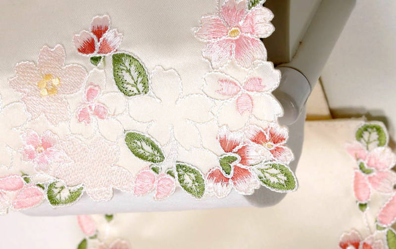 ペーパーホルダー コード刺繍 約16×36cm [桜綺]