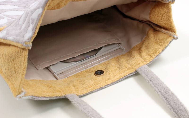 シェニール織 Ａ４バッグ 約35×28×7cm [Gris & Jaune]