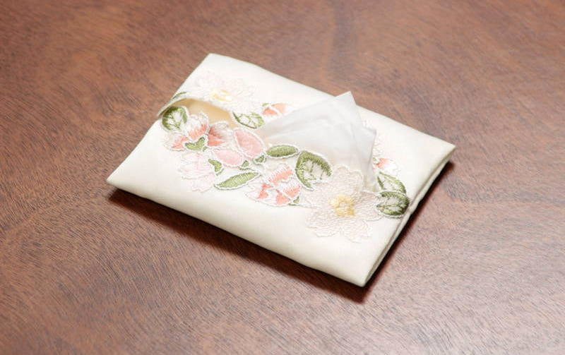 ミニティッシュケース コード刺繍 約9×12cm [桜綺]
