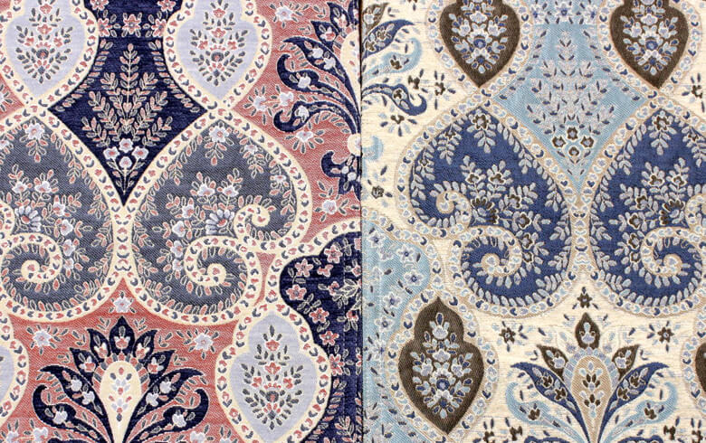 シェニール織 チェアクッション 約45×80cm [Alva]